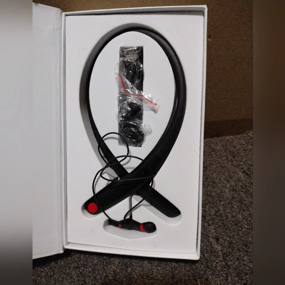 Best Only Wireless Neckband Headphones - Black and Red